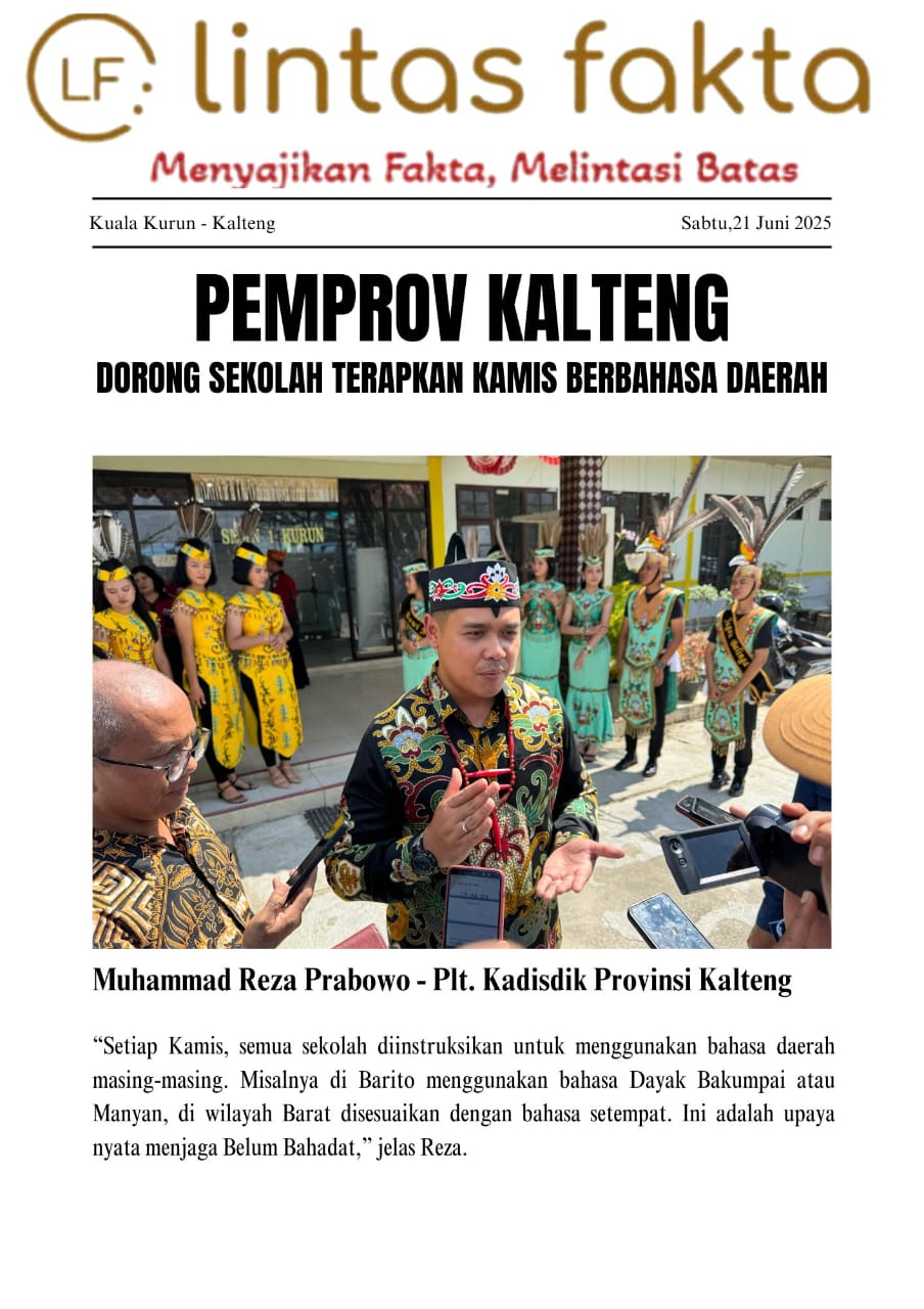 Bangun Karakter dan Cinta Budaya, Pemprov Kalteng Dorong Sekolah Terapkan Kamis Berbahasa Daerah