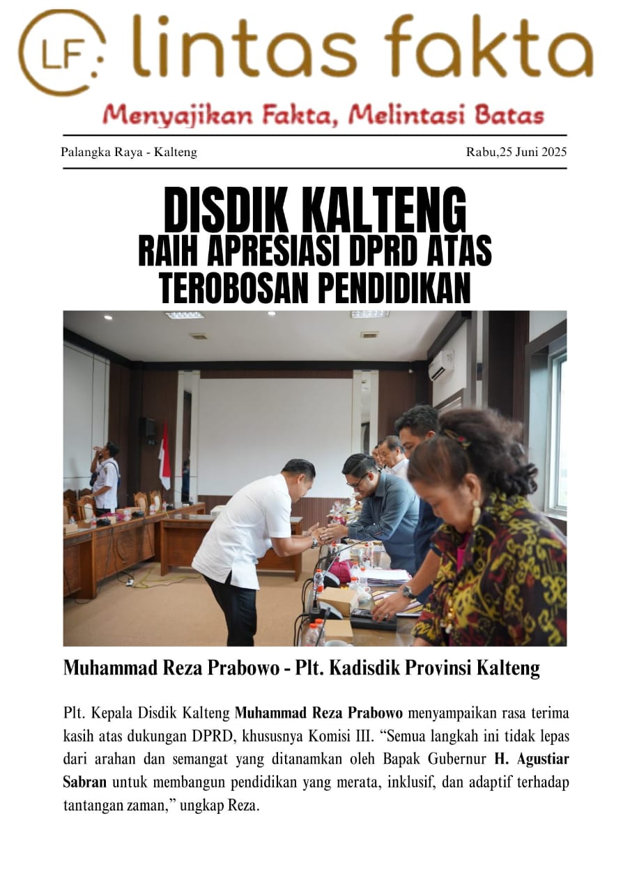 Disdik Kalteng Raih Apresiasi DPRD Atas Terobosan Pendidikan