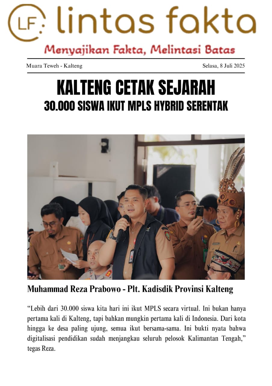 Kalteng Cetak Sejarah, 30 Ribu Siswa Ikut MPLS Hybrid Serentak di 422 Sekolah